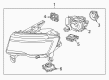 Jeep Grand Cherokee WK Headlight Diagram - 68426878AD