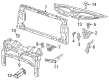 Chrysler 200 Radiator Support Diagram - 68376692AA