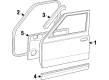 Jeep Cherokee Door Seal Diagram - 55176148AC