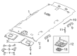 Jeep Sun Visor Diagram - 6RY29MS7AA