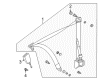 2006 Chrysler Crossfire Seat Belt Diagram - 5133178AA