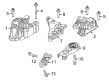 Jeep Compass Engine Mount Bracket Diagram - 68253054AB