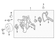 Chrysler Water Pump Pulley Diagram - 5096527AA