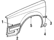 1990 Chrysler New Yorker Door Moldings Diagram - 4388826