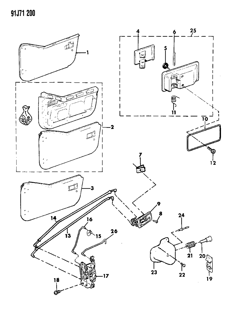 Mopar 55074777 Rod, Exterior Handle To Latch, Right Mopar 55074777 Rod, Exterior Handle To Latch, Right