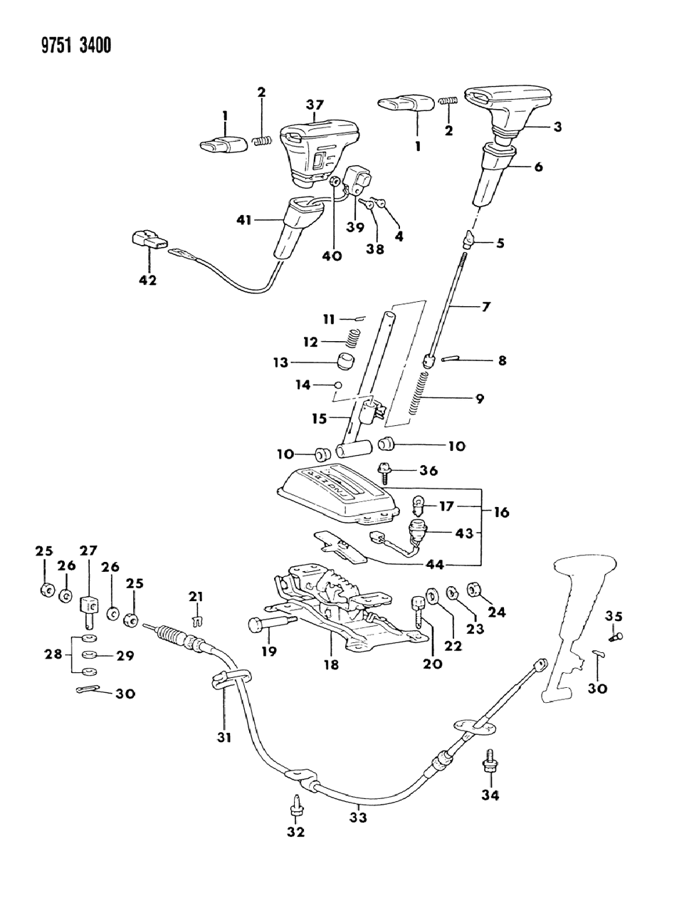 Mopar MB580152 Switch Assembly , (Black) , Overdrive, K Engine