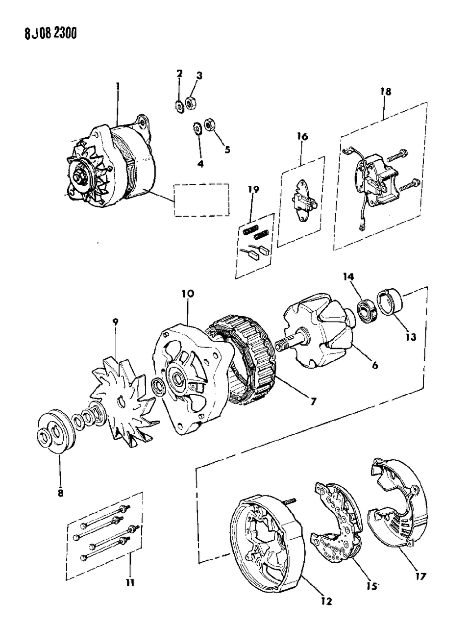 JR775028 Mopar Alternator Assembly