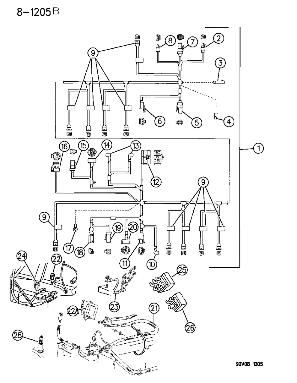 Mopar 4642593 Wiring, Starter (Insulation & Terminal Service) 4642593 Mopar Wiring, Starter (Insulation & Terminal Service)