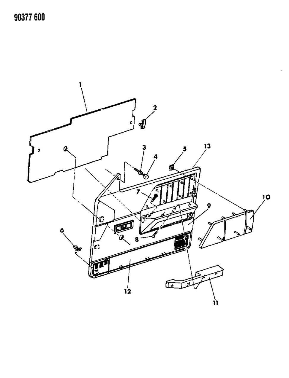 Mopar 5CF25LMA Weatherstrip, Moulding , (See Note In Item 9) , Right