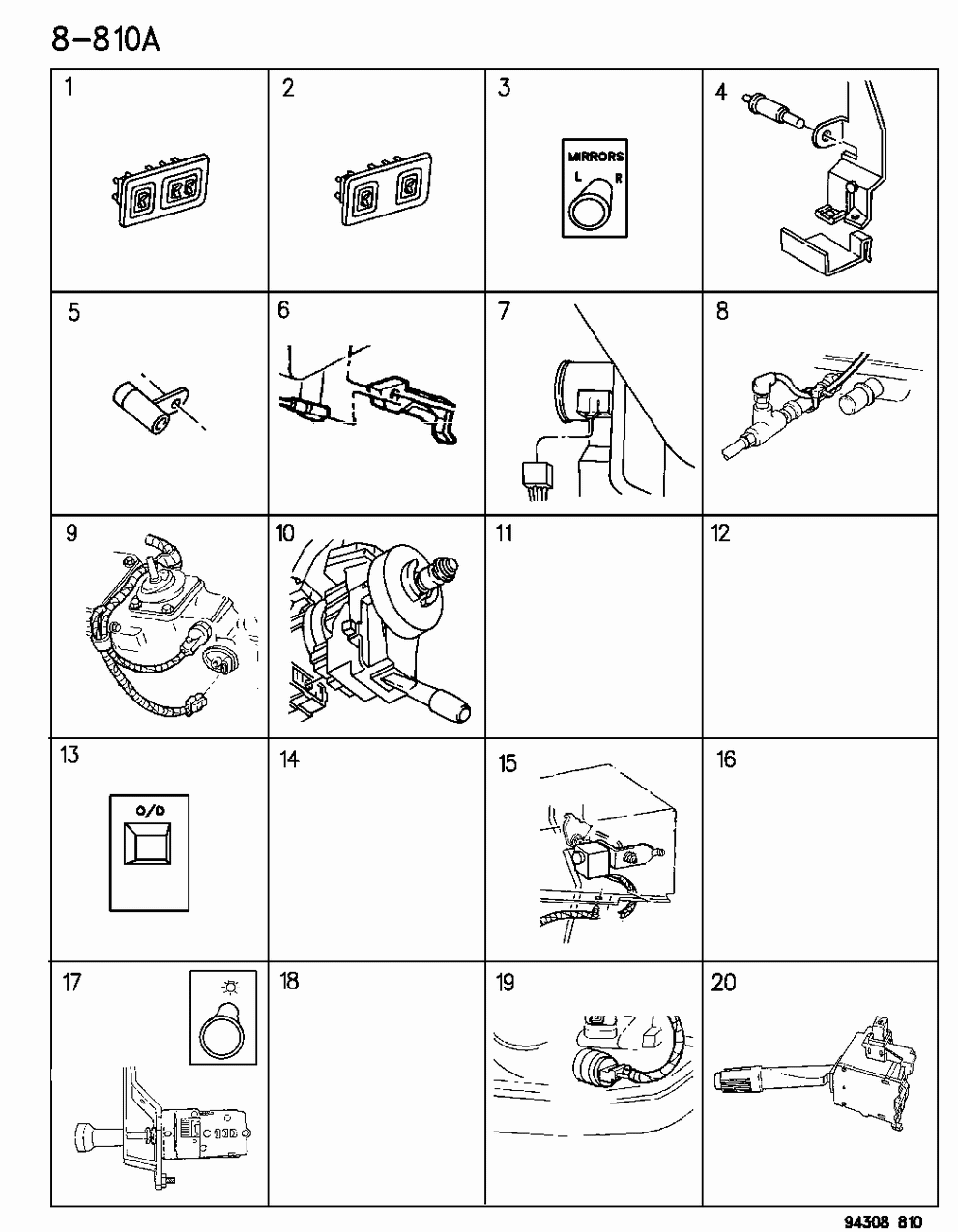 Mopar 56006732 Lamp, "Off Road" W/Grille, 1990