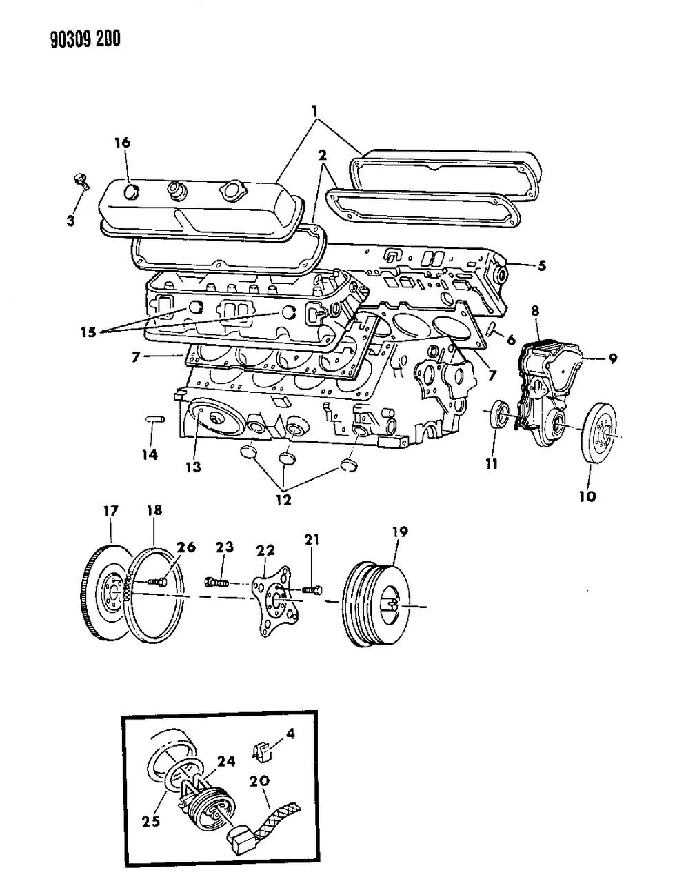 Mopar 53005660 Gasket, Cylinder Head Cover 1990