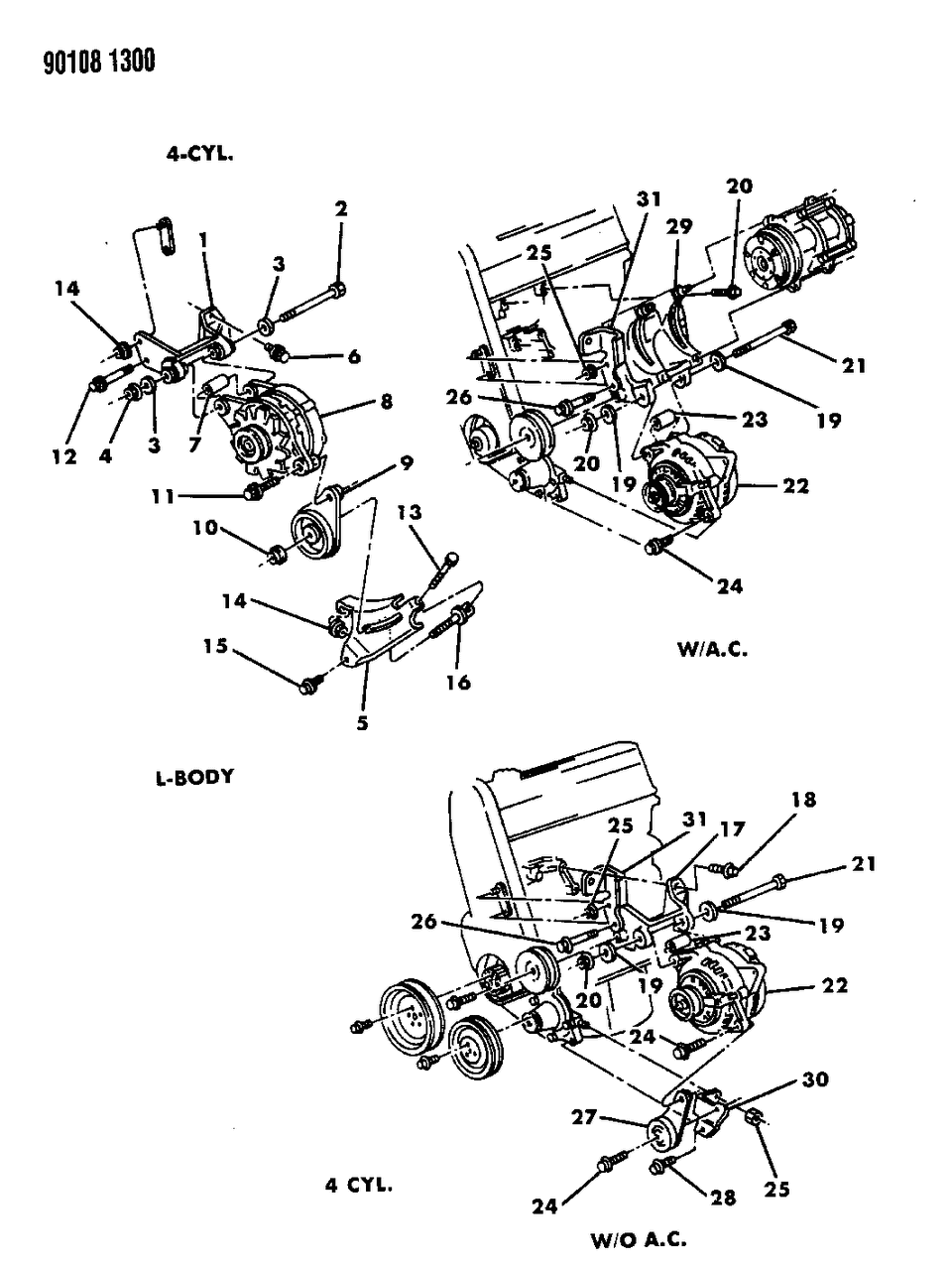Mopar 4536235 Bracket, Alternator Mounting To Water Pump, Lower