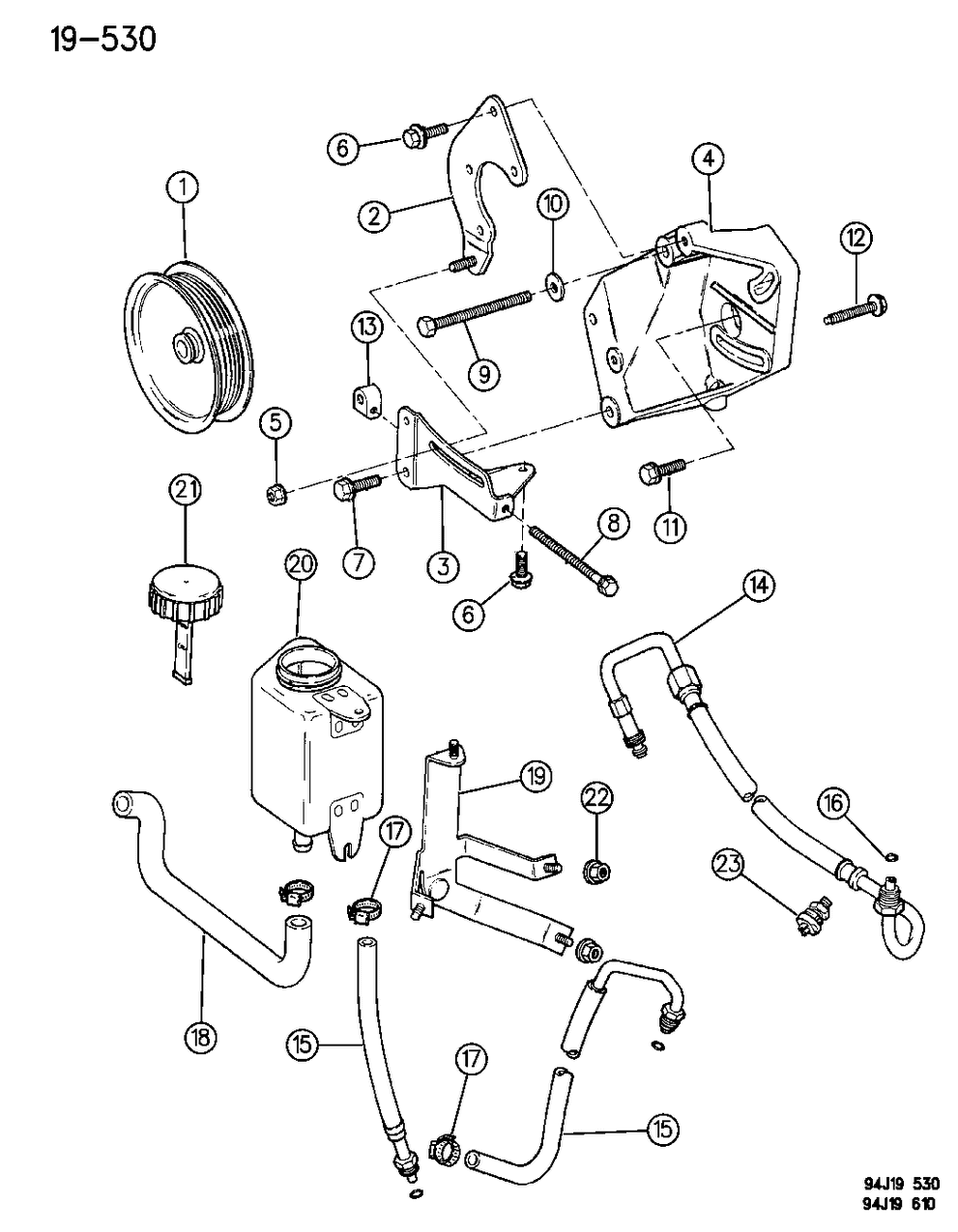 Mopar 52087796 Hose, Pressure - Pump To Gear W/4.0L Engine