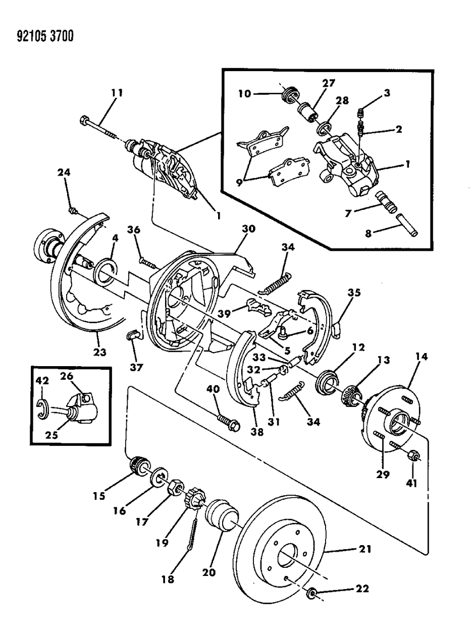 Mopar V2013644 Shoe And Lining Package, Rear Wheel Disc Brake, 4 Total