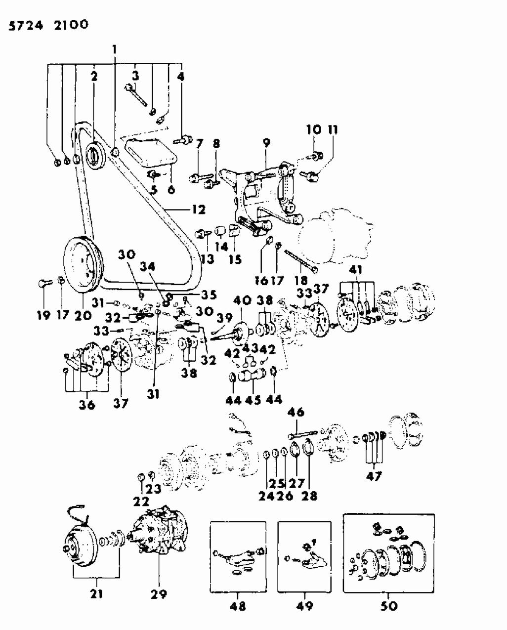 Mopar MF244881 Bolt & Washer (10X30) D & W Engine 5 & A Trans, Front