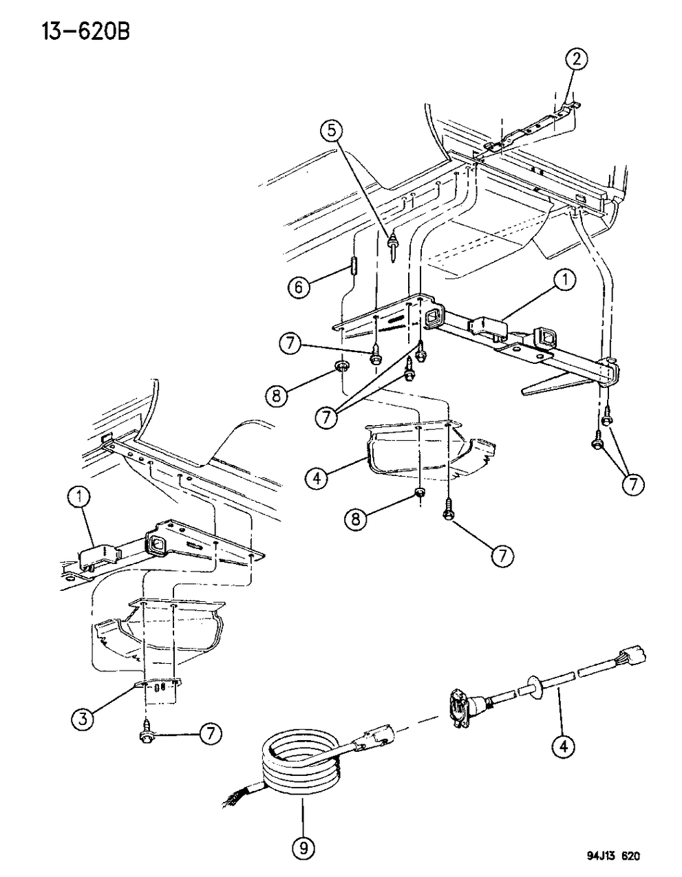 Mopar 82400554 Wiring Package Pigtail Adaptor-7 Way