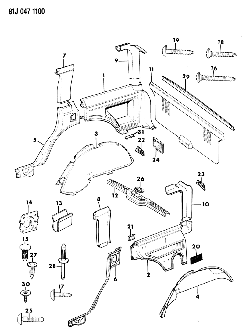 Mopar J4006967 Fastener