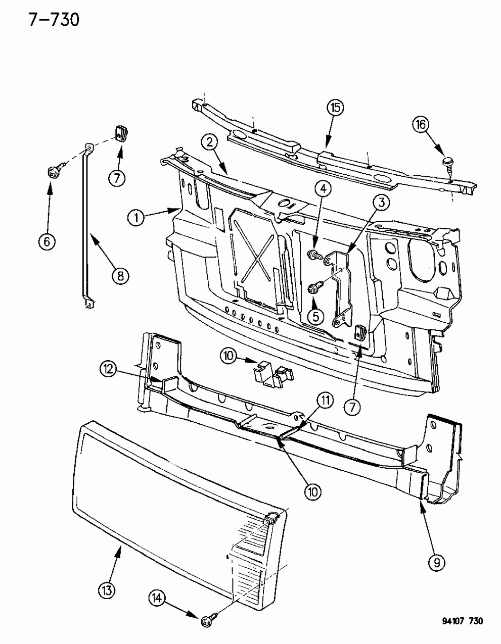 4576736 Mopar Grille, Radiator