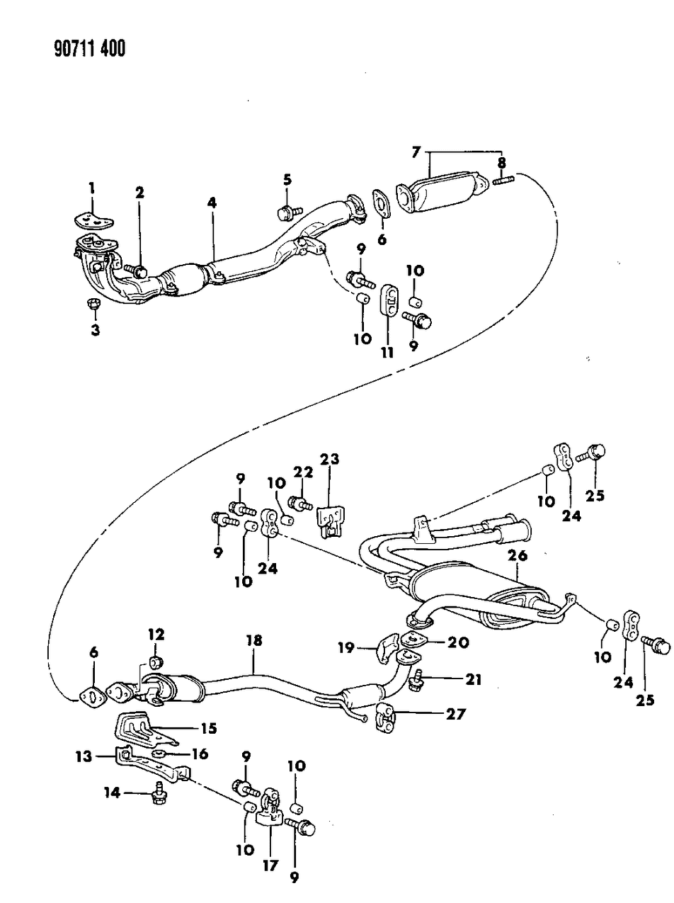 Mopar MB514687 Bracket, Catalytic Converter Hanger Mopar MB514687 Bracket, Catalytic Converter Hanger