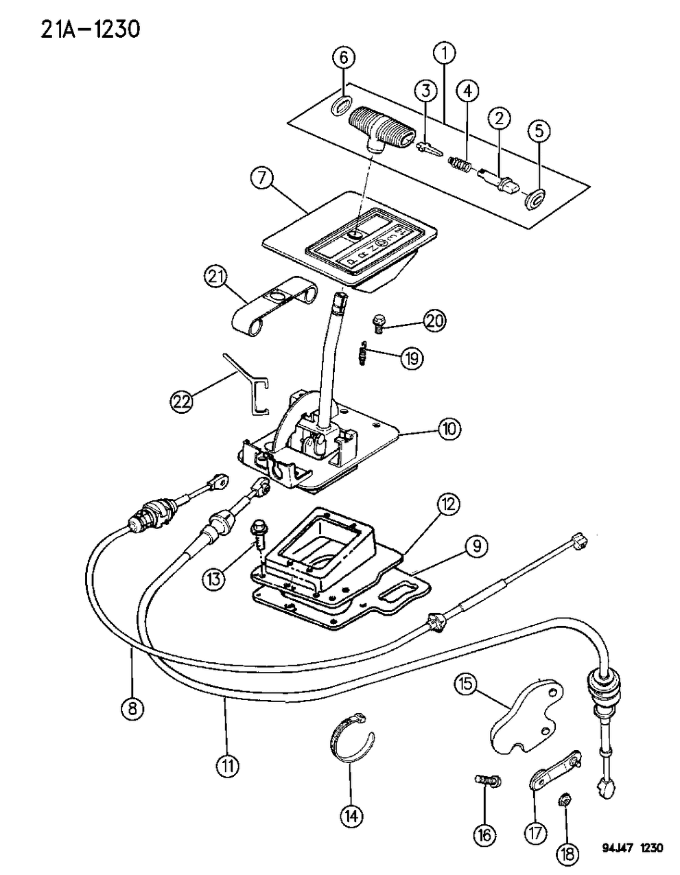 Mopar 52078959 Cable Assembly, Parking Interlock