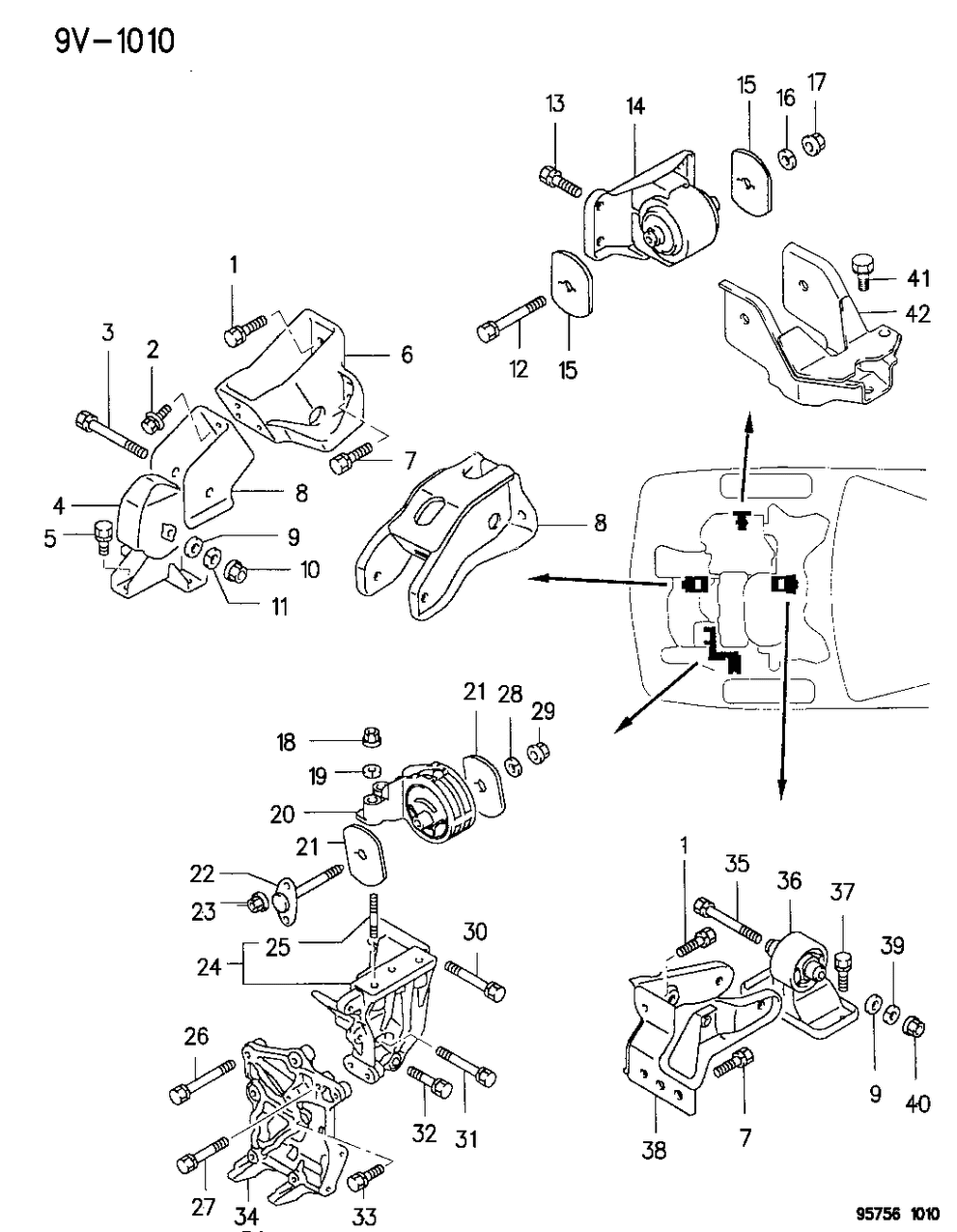 Mopar MF300845 Bolt, Engine Mounting W/Washer (10X30)