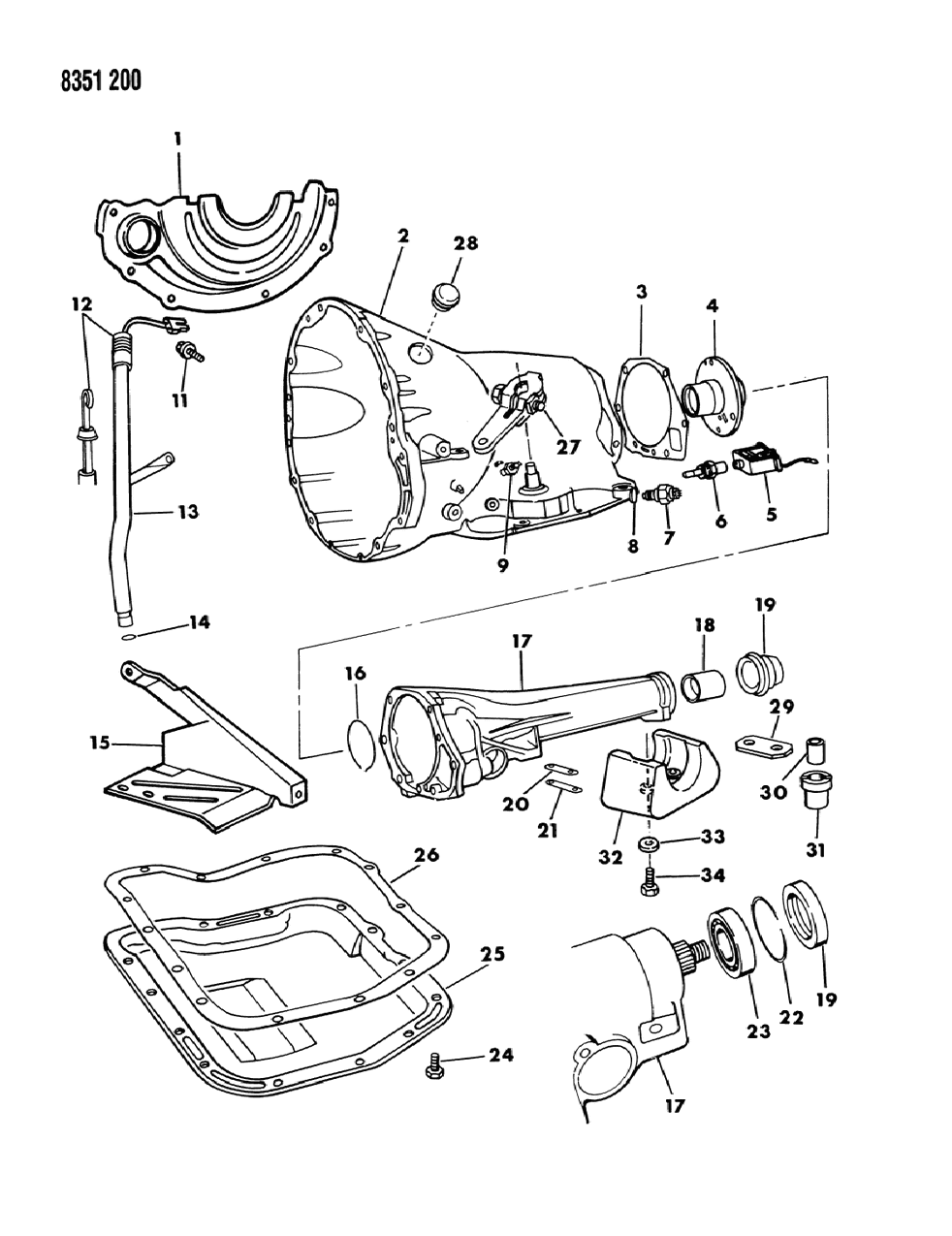 Mopar 6033414 Case, Use W/4505154, 156, 53008101, 8102 Trans.