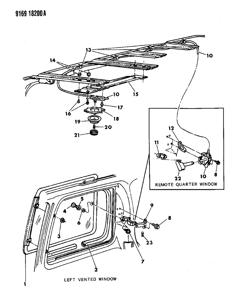 Mopar 4512821 Glass, Frame And Hinge, Bodyside Rear Tinted, Right