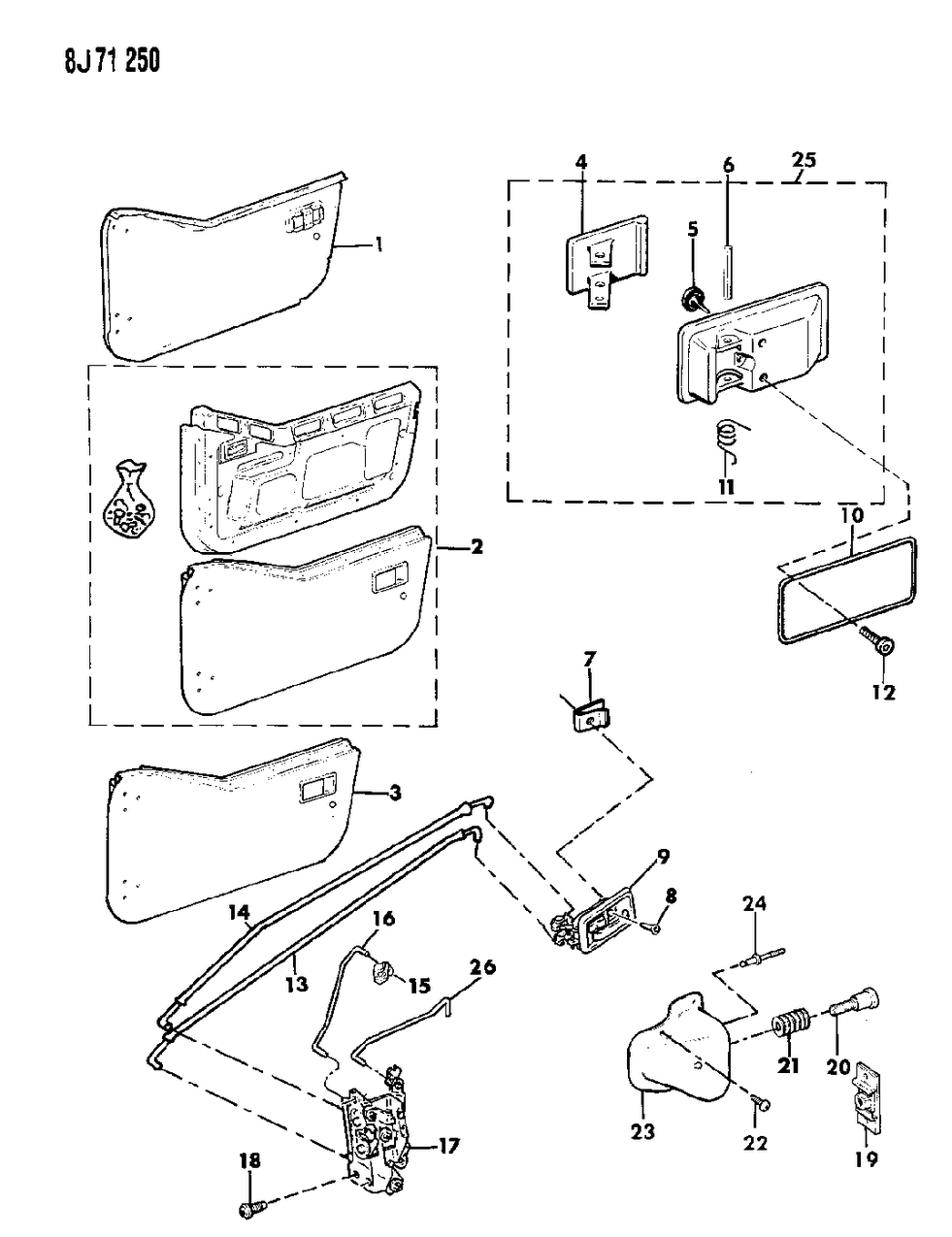 Mopar 55025615 Rod, Exterior Handle To Latch, Right