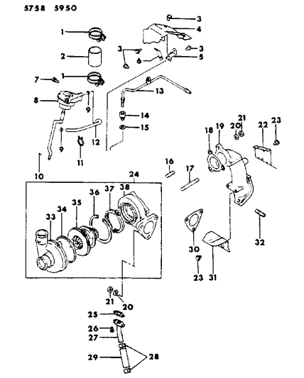 Washer, Exhaust Manifold (Plain 10) Dual Cam R - T Series Diagram for MD050076