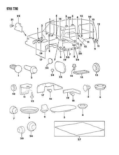 Pad, Rough Stock (500X500X1.6) Diagram for MB104993
