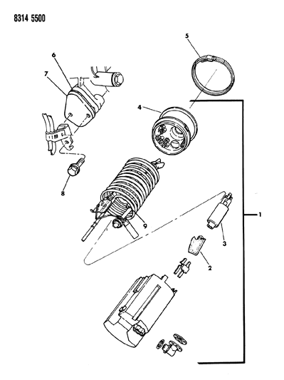 Filter, Fuel Pump Module Diagram for 5217904