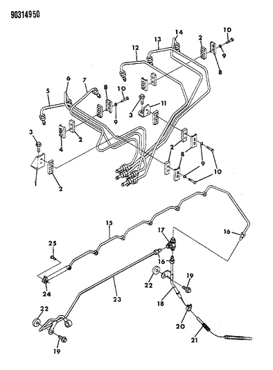 1990 Jeep Wrangler Cover And Hose Diagram for 4429418