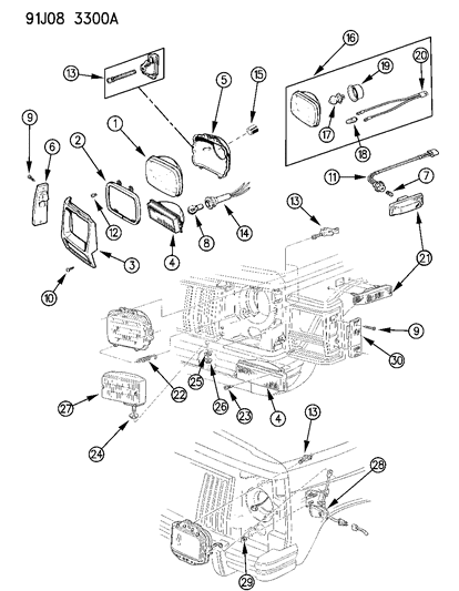 Headlamp Assembly, Amber, W/Bulb (Hella) Europe Diagram for 4740516