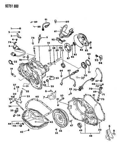 Bolt, Retainer (8X20) , P Engine, 1992-93 Diagram for MD734702
