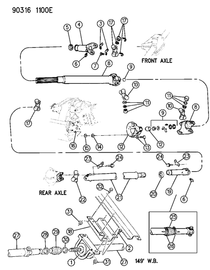 Clamp, Universal Joint Cross Yoke (7260) Diagram for 2781904