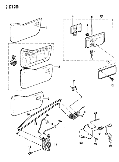 Rod, Exterior Handle To Latch, Right Diagram for 55074777