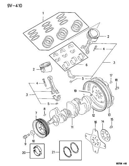 Bolt, Flywheel , (10X25) Diagram for MD113400