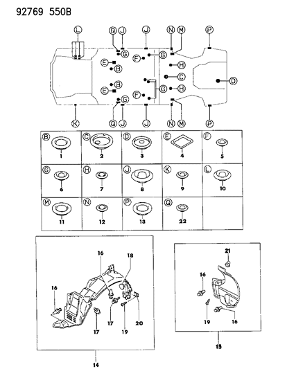 1998 Dodge B3500 Plug Body Rubber-12Mm Diagram for MU670021