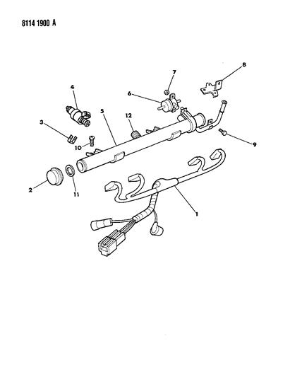 Injector Diagram for 4418474AB