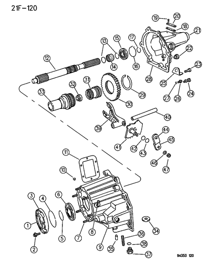 Sleeve, Range Shift Fork Diagram for 4797013