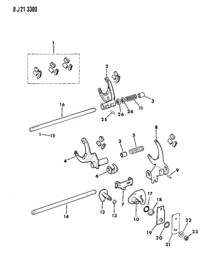 Pad Package, Shift Fork Diagram for 15866