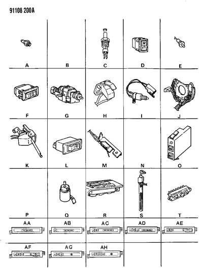 Switch Assembly, Power Seat (Includes Knobs) Diagram for 4373666