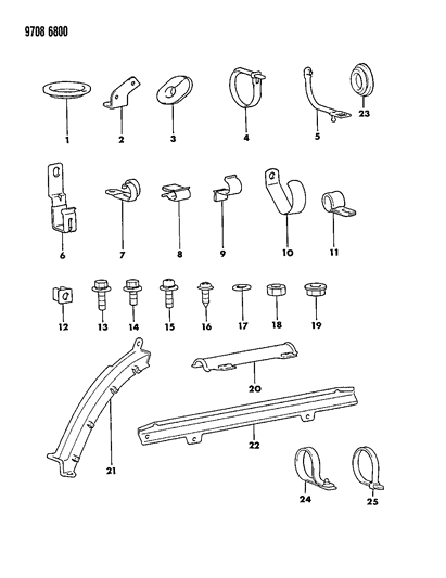 1989 Dodge Diplomat Band, Cable , (40Mm) Diagram for MS470401