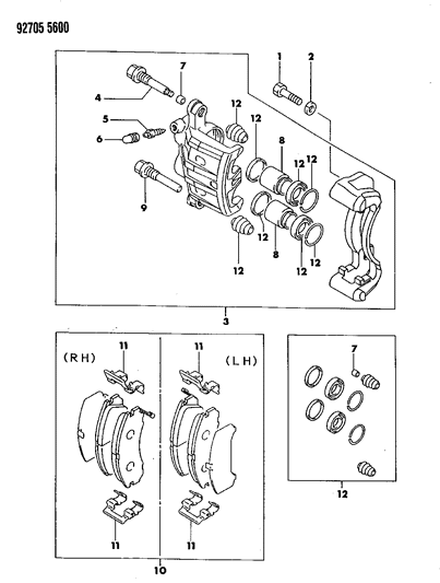 2017 Ram ProMaster City Bolt, Caliper Lock Diagram for MB618228