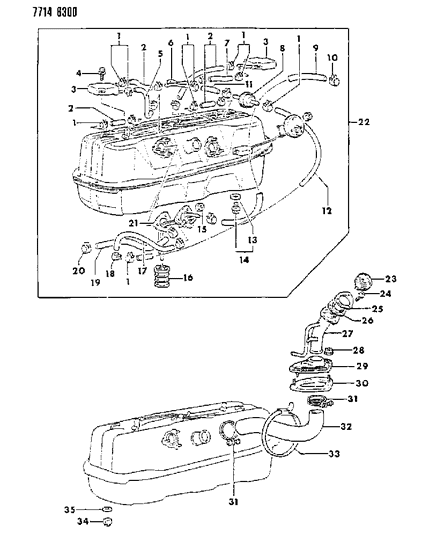 Clip, Fuel Tank (18.5) Diagram for MS660171