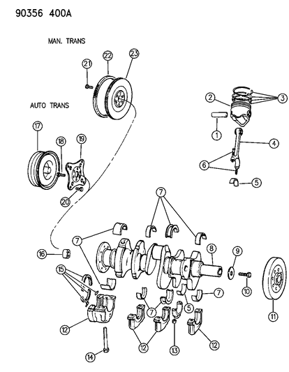 1990 Jeep Wrangler Converter, Torque With A998 & A500 Transmission Lock Up Diagram for R2117627AB