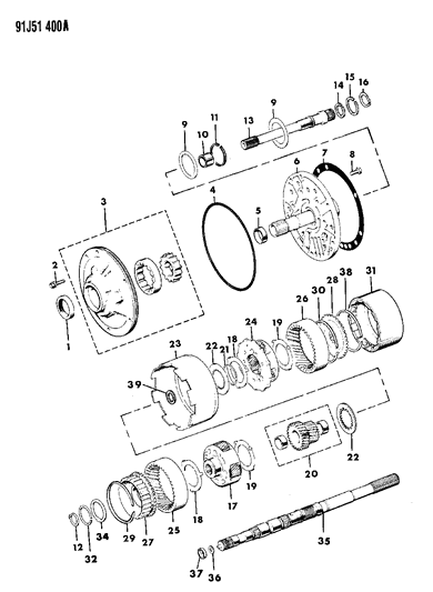 Seal, Transmission Torque Converter Hub, W/A727 & A518 Diagram for 4412475