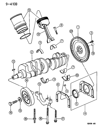 Bearing Package, Main Diagram for 5245366AD