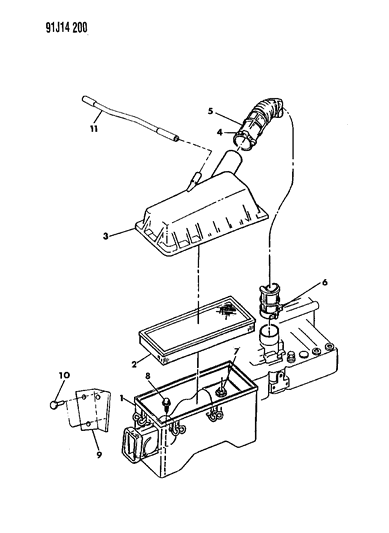 Tube, Crankcase Vent Valve To Air Cleaner Diagram for 53006239