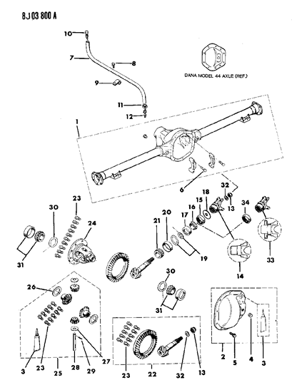 Seal, Pinion W/Slinger Diagram for J0998092